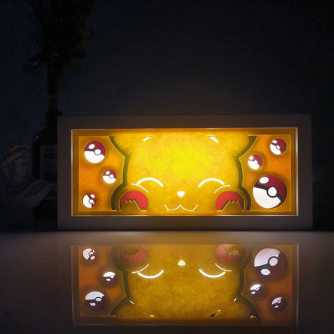 Pikachu Paper Carving Lamp Photo Frame
