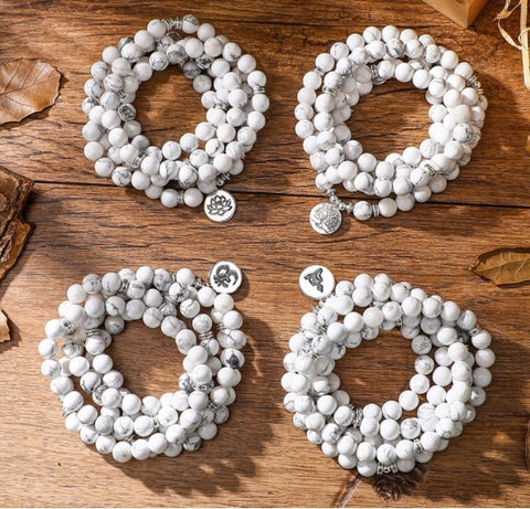 108 powder crystal bracelets, necklace lotus pendant bracelet Buddha bead necklace m3331299