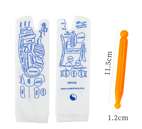 Foot Massage Acupoint Socks Foot Therapy Health Care Hundred Acupoints Socks Foot Massage Meridian Point Point Illustration Socks m3331174