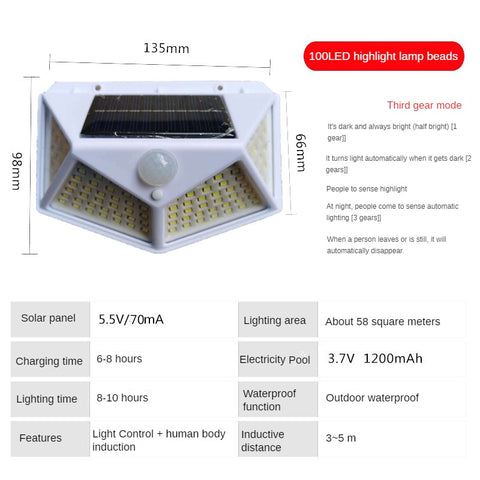 New solar garden lights induction lamp household wall lamp waterproof super bright led lamp m3330916