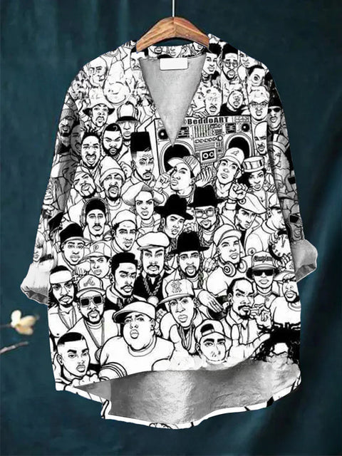 Loose printing crew neck casual large size women's T-shirt m301276