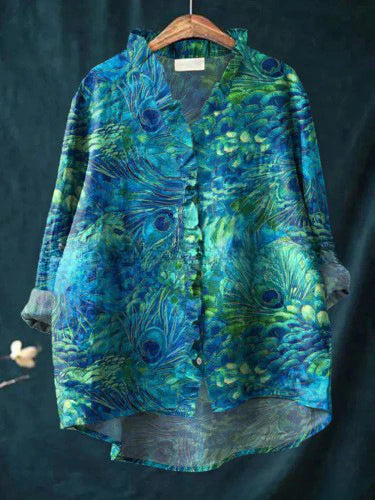 Women's new loose printing crew neck casual large size women's T-shirt m301365