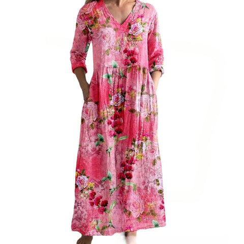 3D print summer urban casual loose dress women m301037