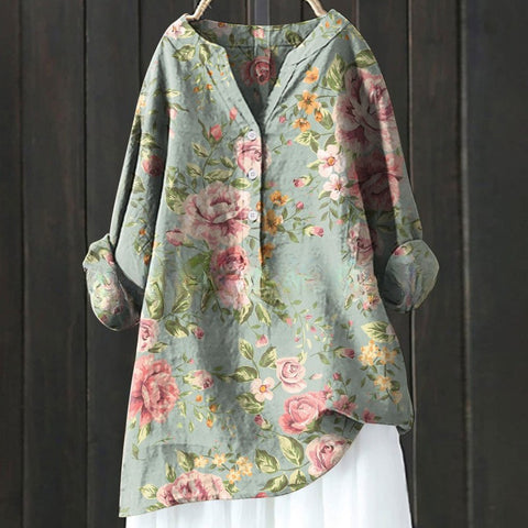 Autumn new long-sleeved comfortable printed fashion versatile shirt m301739