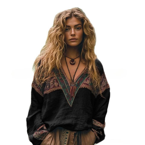 Women's independent station spring and summer hot-selling digital printing, long-sleeved T-shirt top m301742