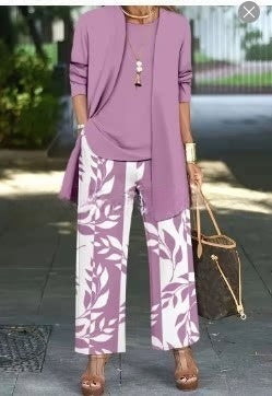 3D printed 3-piece cardigan + vest + trousers fashionable wear m302849