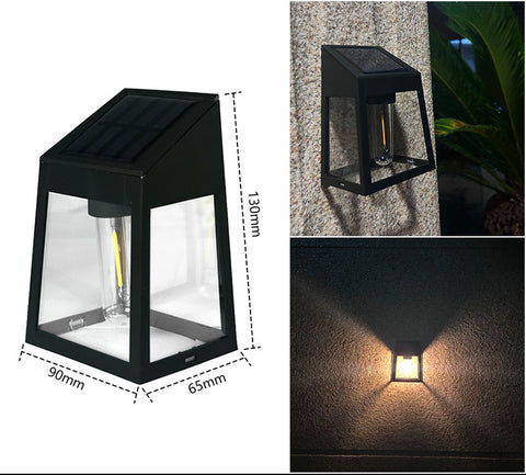 Solar outdoor wall lamp human body induction three-mode tungsten wire wall lamp m3330911