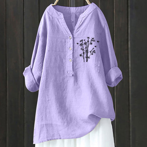 Autumn new long-sleeved comfortable printed fashion versatile shirt m301739