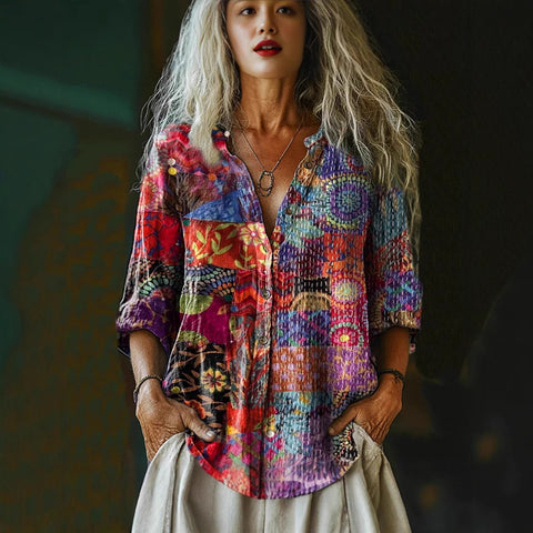 women's large size summer women's casual floral shirt women's small daisy shirt 3D printed shirt m301735