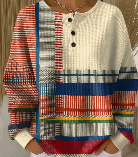 Casual stand-up collar POLO long-sleeved top m302619