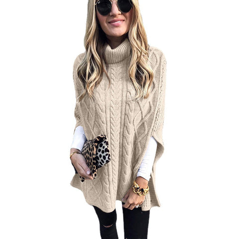 Turtleneck solid color street hipster sweater loose fashion sweater women m300498