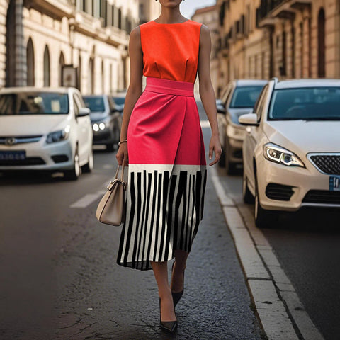 Timeless Elegant Dress Sleeveless Dress m301216