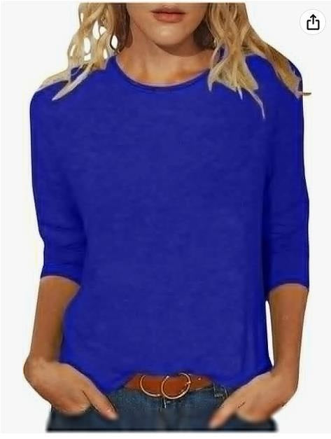 Crew neck print solid color T-shirt m300770