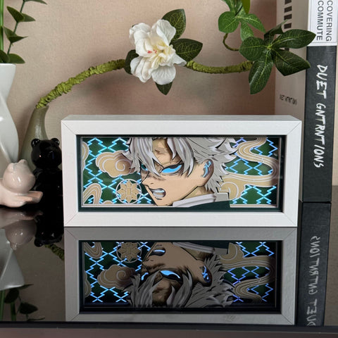 Demon Slayer Shinazugawa Sanemi Paper Carving Lamp Photo Frame