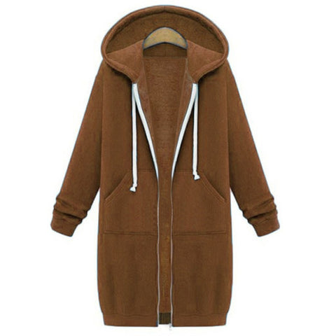 Women's medium and long hooded long-sleeved sweater women's winter m302342
