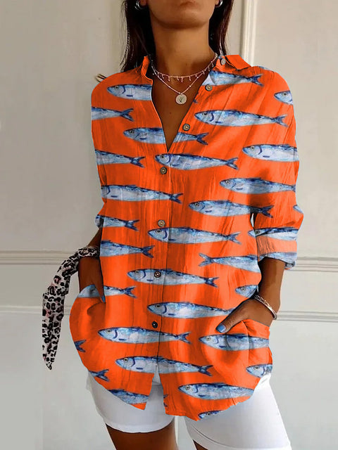 European and American trend long-sleeved shirt printing 3D shirt floral pattern m301726