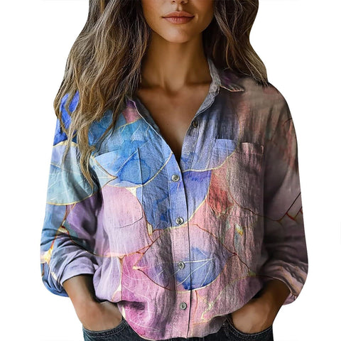 V-neck printed shirt m302770