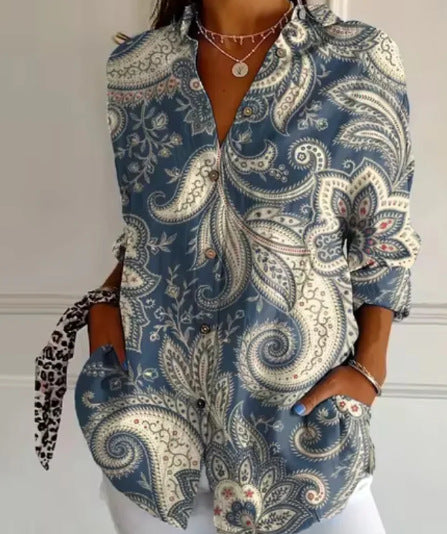 Long Sleeve Print 3D Floral Short Sleeve Pattern m301217