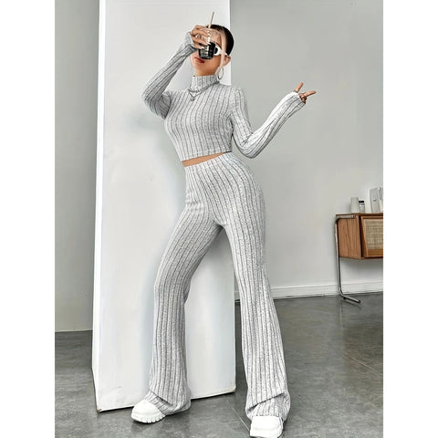 Women's clothing inner with long sleeves and trousers sweater loose set two-piece set m301794