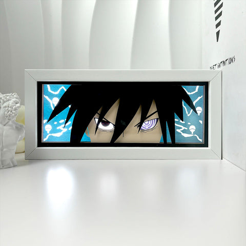 NARUTO anime Uchiha Sasuke Paper Carving Lamp Photo Frame