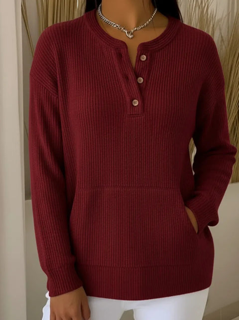 Pullover V-neck long-sleeved top women's m302268