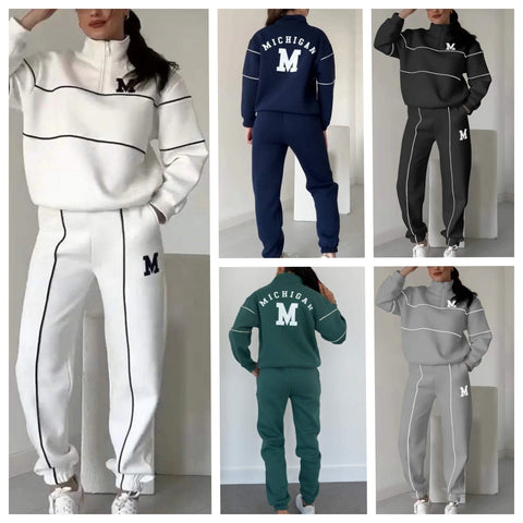 New sweater letter long sleeve trousers casual sports suit m301502