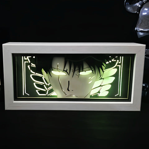 Naruto anime Levi Ackerman Paper Carving Lamp Photo Frame