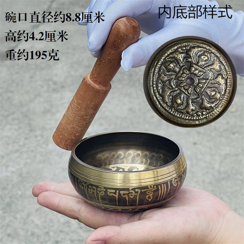 Nepalese handmade copper chime vajra pestle Buddha sound bowl meditation bowl m3331263