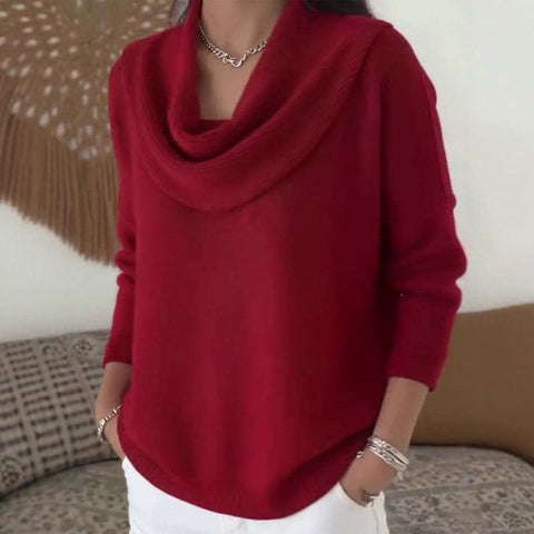 Autumn and winter new solid color long-sleeved top sweater m302155-1