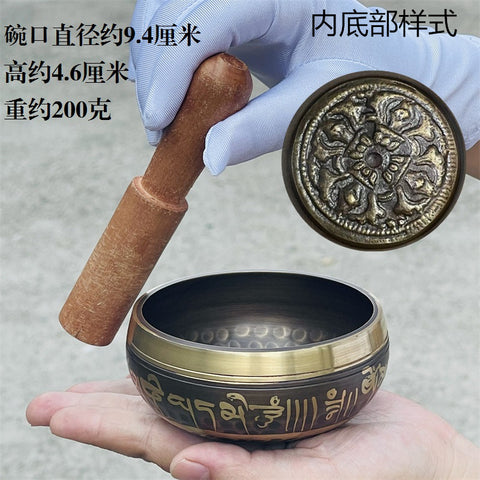 Nepalese handmade copper chime vajra pestle Buddha sound bowl meditation bowl m3331263