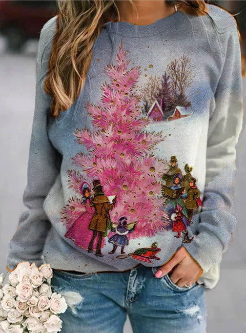 Shoulder long-sleeved women's sweater casual pullover m301750