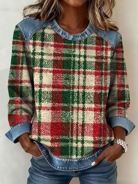 Ethnic style retro round neck women's sweater m302289
