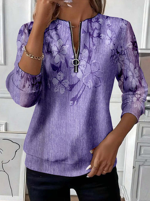 Printed sweater casual sweatshirt top m302179