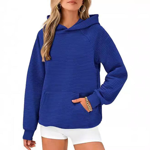 Women's Fashion Striped Hooded Loose Long Sleeve Sweater Women's m302027
