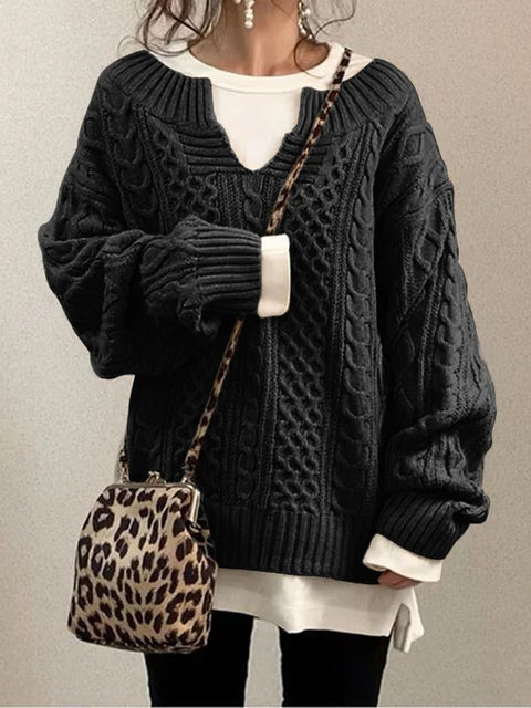 New sweater knitted twist sweater casual knitted sweater m300465