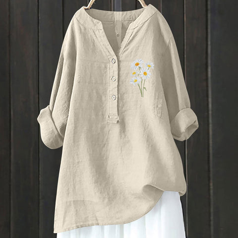 Autumn new long-sleeved comfortable printed fashion versatile shirt m301739