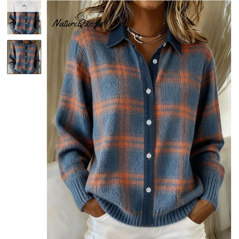 Creative Sailing Elements Pattern Long Sleeve Women's Lapel Shirt m302120