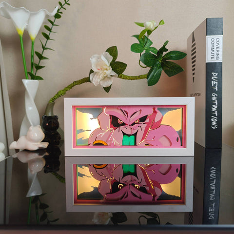Dragon Ball anime Majin Buu Paper Carving Lamp Photo Frame