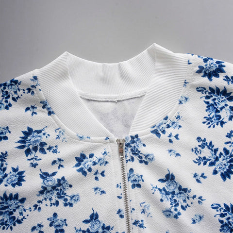 Baseball Collar Printed Jacket Temperament Commuter Casual Versatile Jacket Women's m302851