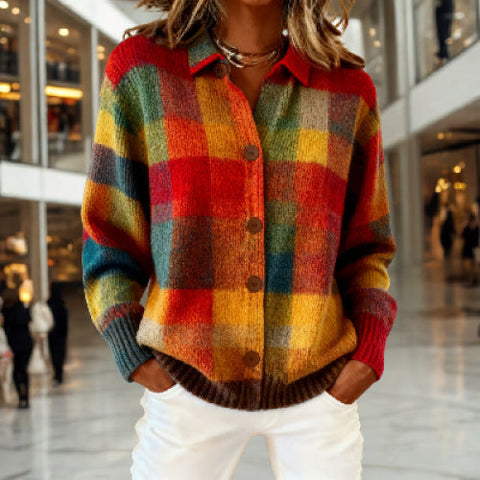 Wear a loose lazy wind soft waxy sweater jacket top m302191