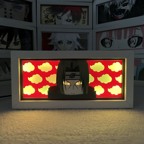 Naruto anime Uchiha Itachi Paper Carving Lamp Photo Frame