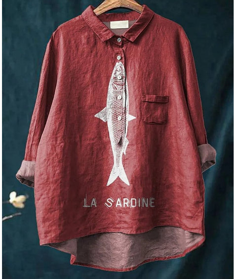 Loose printing crew neck casual large size women's T-shirt m301279