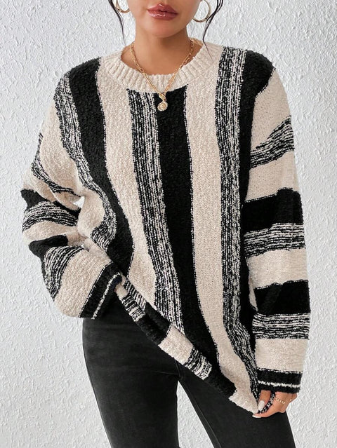 Autumn and winter new pullover long-sleeved loose casual women's sweater knitted sweater m302236