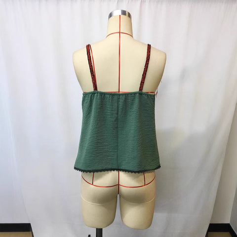 Chinese style retro small suspender top m301534