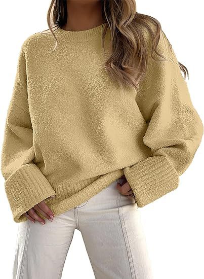 Women's sweater women's autumn and winter round neck pullover loose plush thick m301609