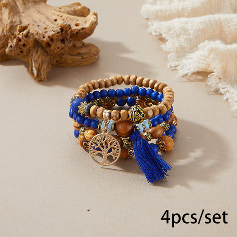 New Bohemian Bracelet Creative Tassel Multi-layer Beaded Bracelet m3331286
