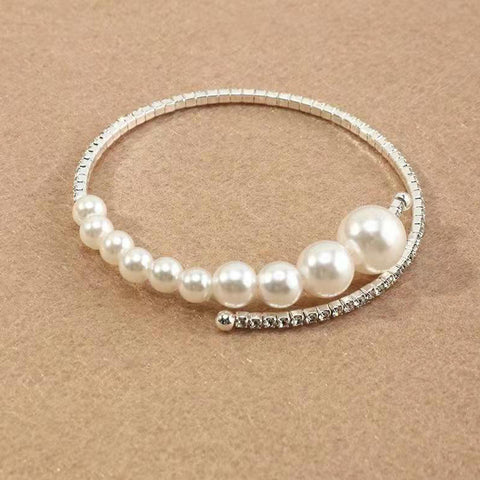 Pearl rhinestone bracelet female simple personality m3331116