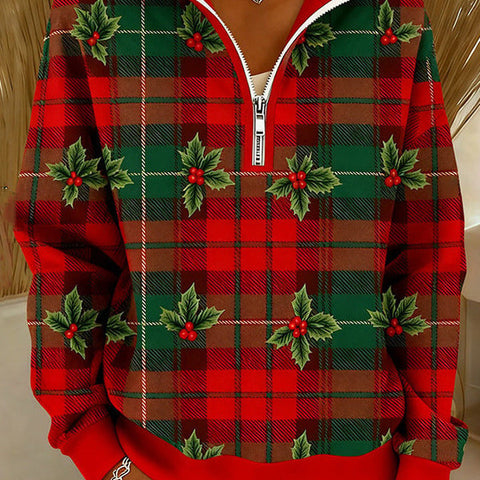 3D printed women's autumn and winter fashion casual stand-up collar sweater m302118