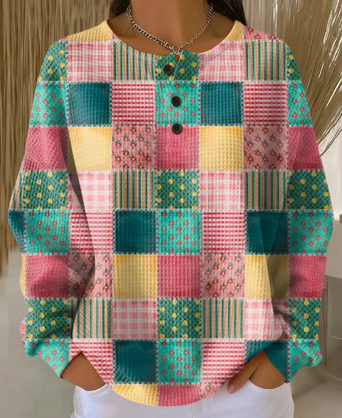 Casual stand-up collar POLO long-sleeved top m302619