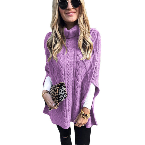Turtleneck solid color street hipster sweater loose fashion sweater women m300498